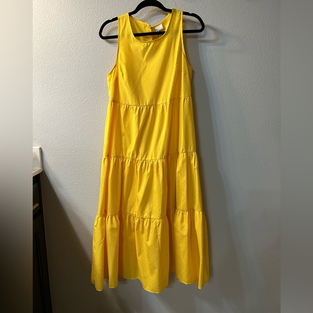 Yellow midi dress